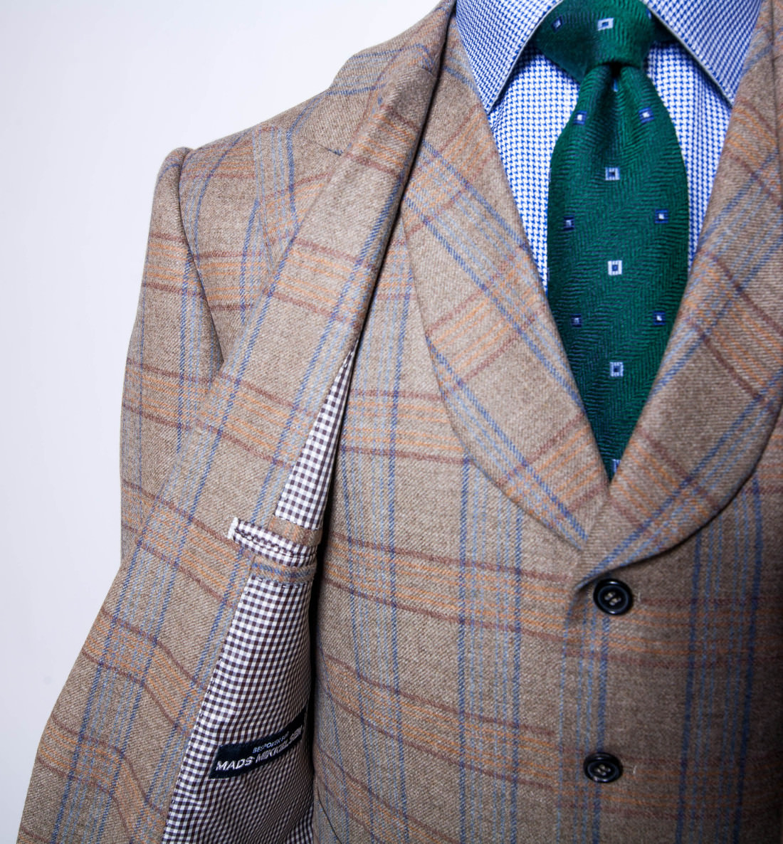 custom light check suit 2