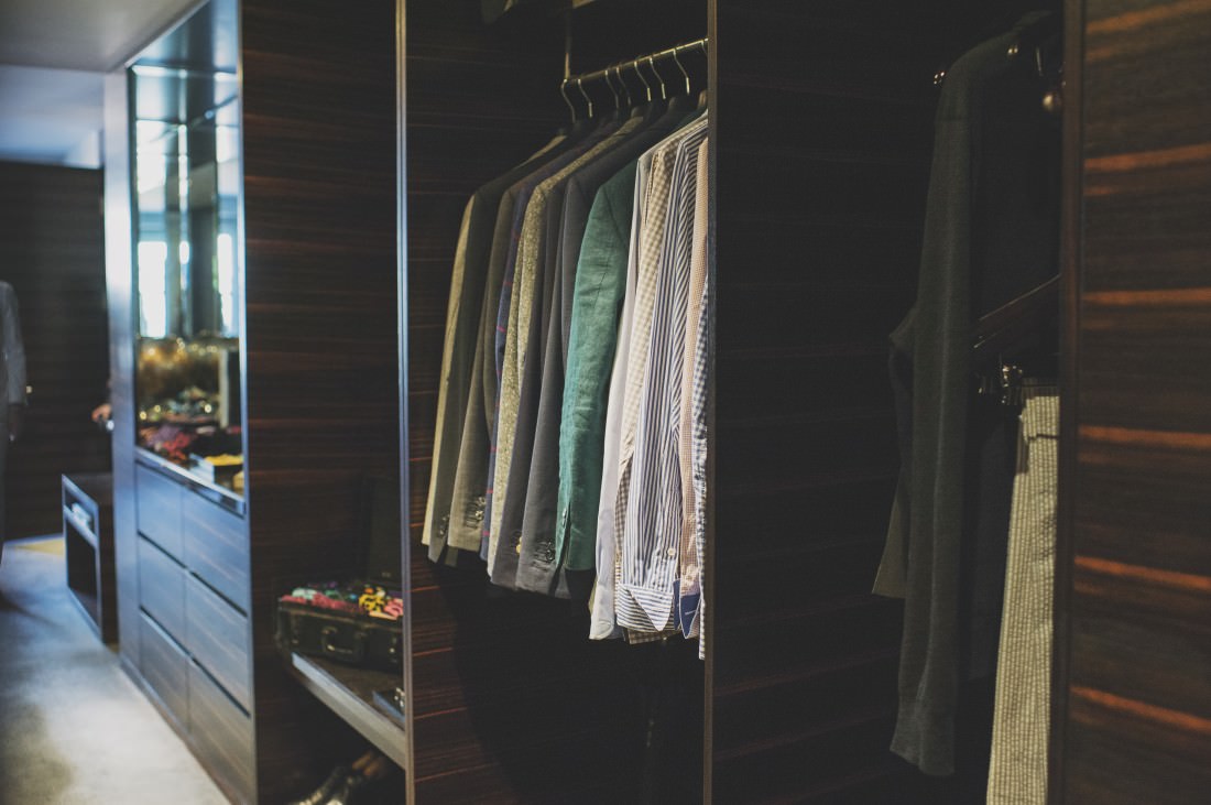 closet of seasonal suits