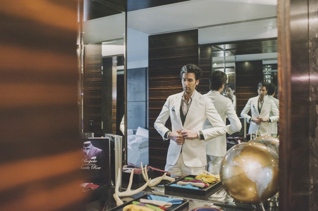 man in mirror