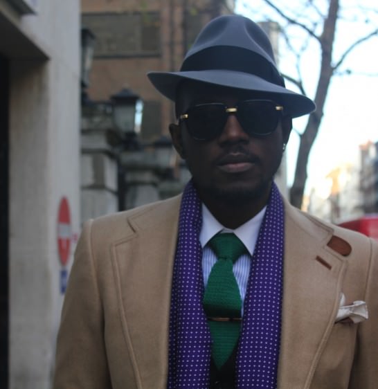 Hat, glasses, tie, scarf fall fashion for men