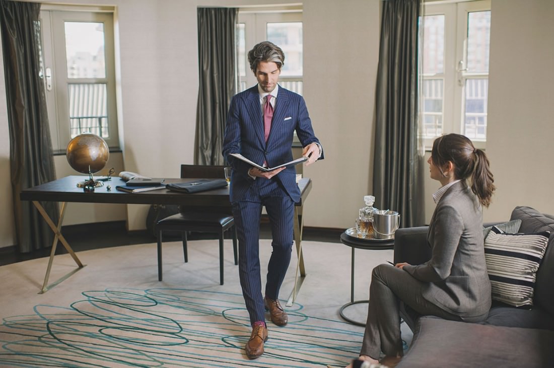 pinstripe suit