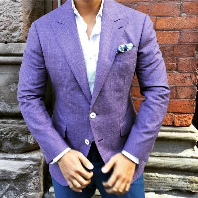 Orchid Chamray. In our Featherweight shirt jacket construction no shoulder pad no Canvas.
