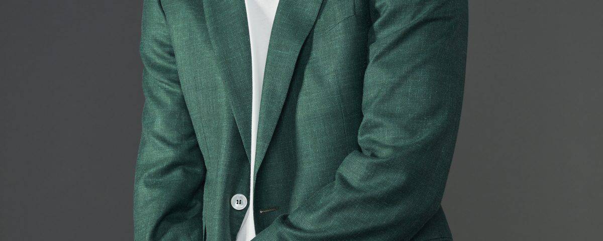 Garrison Tennis Club - Spring 21' Chambray Suit. Green Coloured Suit.